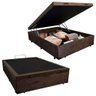 Cama Box Baú Casal Suede Sereneprime Marrom 138x188x44 - 1