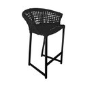 Ver imagem 2 de Conjunto Bistrô Champanheira Tampo Ripado e 2 Banquetas Reis Corda Náutica Preta