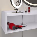 Ver imagem 6 de Penteadeira Suspensa Camarim Decor Porta Maquiagem Nicho Multifuncional Quarto Pequeno Retrô Branco