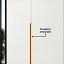 Ver imagem 5 de Guarda Roupa 6 Portas Abrir 230 cm X 240 cm para Quarto ou Closet 100% MDF Cor:Branco e Peroba