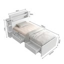 Ver imagem 6 de Cama Solteiro Isa com Gavetas Laterais para Quarto Organizado Dormitório Design Atual - Branco