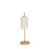 Kit 2 Abajur Luminária Mesa Retro Dourado com Cúpula Cru. - 3