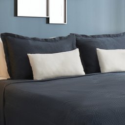 Kit Colcha Queen 2 Fronhas Montblanc Cairo Azul Petróleo 100 - 4