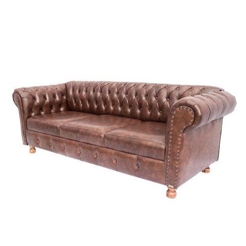 Dois Sofás Chesterfield Luiz XV 1,80M Corano Marrom sala de estar/recepção/ barbearia