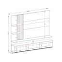 Ver imagem 2 de Painel Suspenso 3 Prateleiras 200cm Atena 286 Madetec