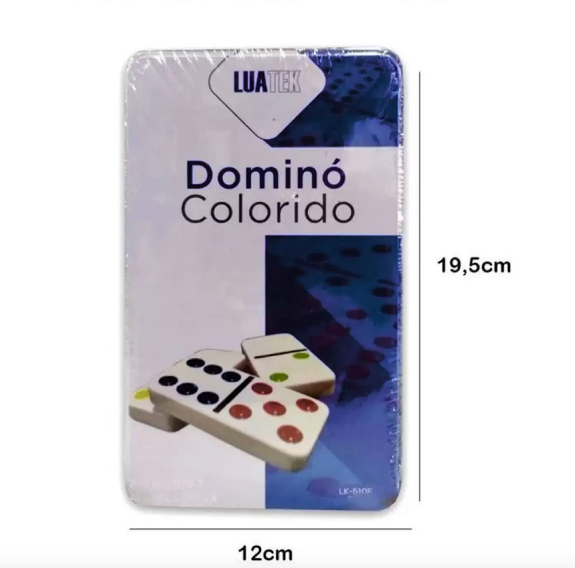 Jogo De Domino Profissional Osso 28 Peças Coloridos