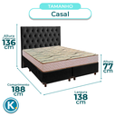 Ver imagem 3 de Kit Cabeceira + Cama Box + Colchão Casal D33 Maxsono Paropas