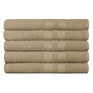 Kit 5 Toalhas de Banho Pet Shop 100% Algodão Enxuta Caricinha - Bege