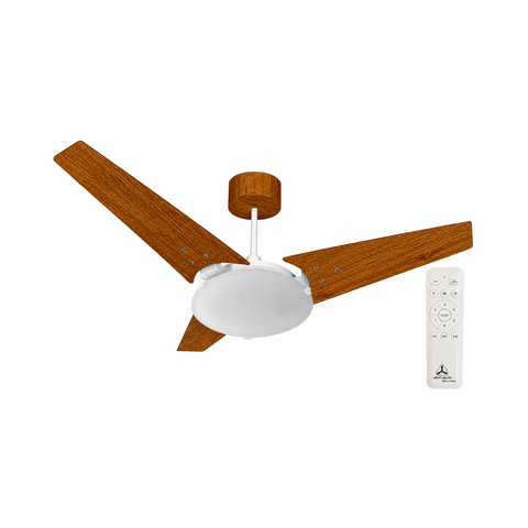 Ventilador de Teto Venti-Delta Munique Inverter 55W Bivolt 95cm 3 Pás MDF com Controle Remoto e Lust