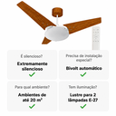 Ver imagem 6 de Ventilador de Teto Venti-Delta Munique Inverter 55W Bivolt 95cm 3 Pás MDF com Controle Remoto e Lust