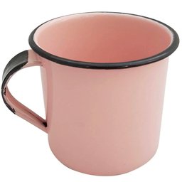 Kit Xícaras para Café e Chá 04 Peças Canecas Esmaltadas 400ml Ágata Rosa - 2