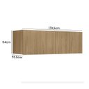 Ver imagem 3 de Armário Aéreo Queen Ravi New 170,5x54cm 100% MDF Olmo 1322