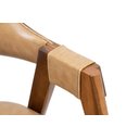 Ver imagem 6 de Cadeira Versalhes Madeira Cor Pinhão Estofada Moderna Tecido:couro Ecológico Durango Kaki:couro Ecol