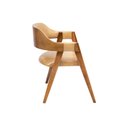 Ver imagem 4 de Cadeira Versalhes Madeira Cor Pinhão Estofada Moderna Tecido:couro Ecológico Durango Kaki:couro Ecol