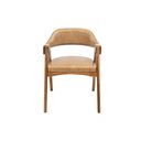 Ver imagem 2 de Cadeira Versalhes Madeira Cor Pinhão Estofada Moderna Tecido:couro Ecológico Durango Kaki:couro Ecol