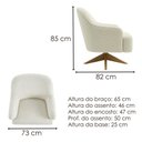Ver imagem 3 de Poltrona Decorativa Naomi Base Giratoria Boucle Tce 1010 Moll