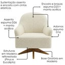 Ver imagem 5 de Poltrona Decorativa Naomi Base Giratoria Boucle Tce 1010 Moll