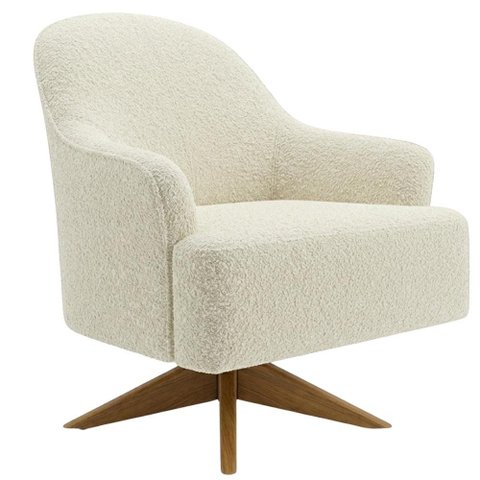 Poltrona Decorativa Naomi Base Giratoria Boucle Tce 1010 Moll