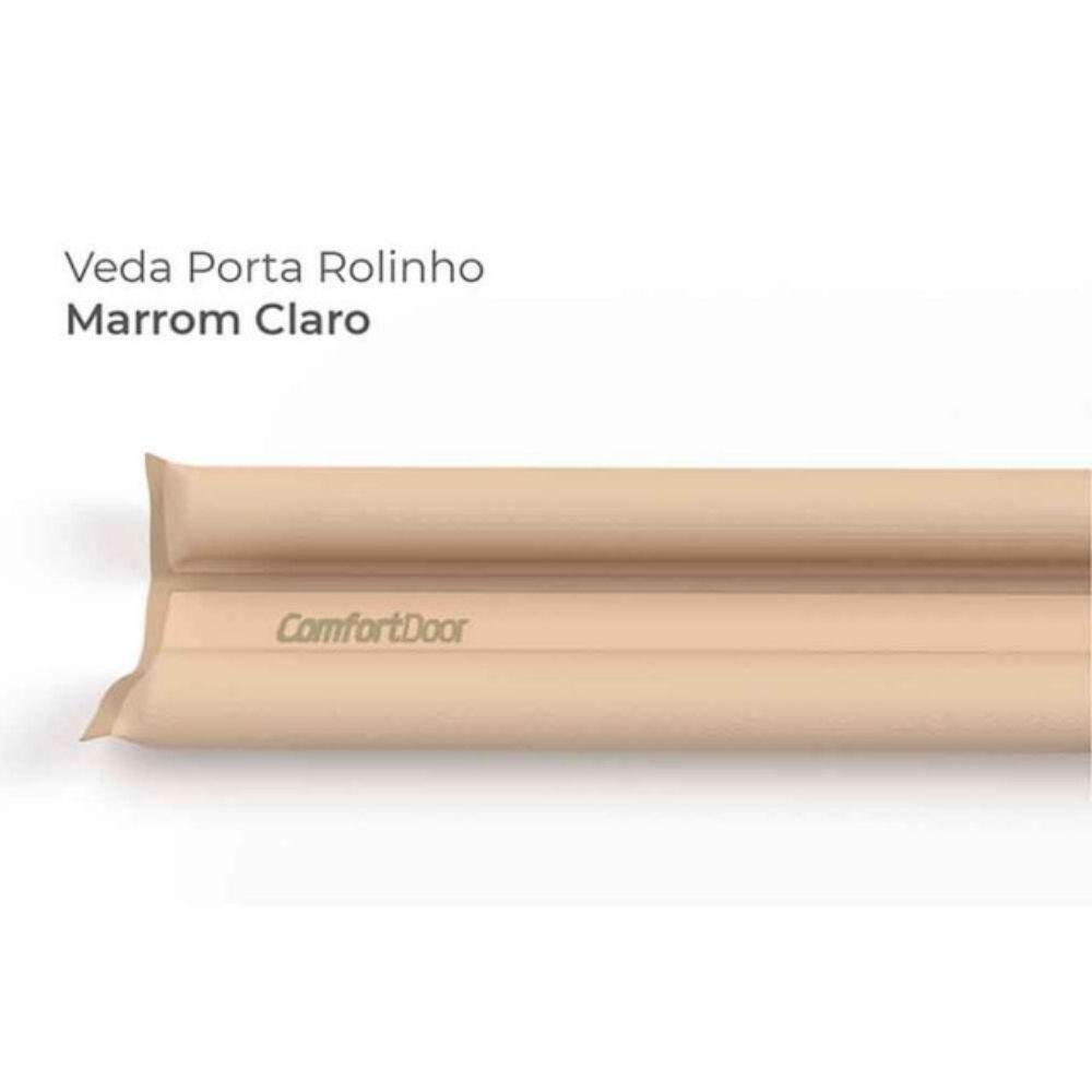 VEDA PORTAS ROLINHO MARROM CLARO 100CM 00257 COMFORT DOOR - 5