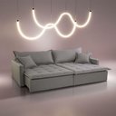 Ver imagem 1 de Sofá Cama Flora 02 Módulos de 90cm Br 15cm Meu Sofá Online B026 Veludo Prata