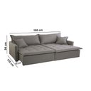 Ver imagem 5 de Sofá Cama Flora 02 Módulos de 90cm Br 15cm Meu Sofá Online B026 Veludo Prata
