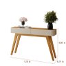 Aparador Decorativo Minimalista - Arcus-off White/naturale - Mavau Móveis - 4