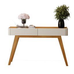 Aparador Decorativo Minimalista - Arcus-off White/naturale - Mavau Móveis - 3