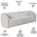 Ver imagem 6 de Kit Sofá 4 Lugares para Sala 292cm com 02 Poltronas Lazio M03 Bouclê Branco - Lyam Decor