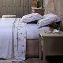 Ver imagem 1 de Jogo de Cama Maya Branco/caqui Queen 04 Peças 180 Fios