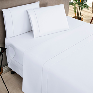 Conjunto de Lencol Casal King Size Aundria 200 Fios 100%algodao Super Macio:branco
