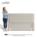Ver imagem 7 de Cabeceira Atena para Cama Box Queen Size 160cm Capitonê com Frame Suede Bege Claro - Abmaza