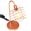Ver imagem 1 de Abajur de Quarto Luminária Industrial Aramado Boxy Cobre