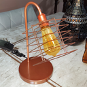 Ver imagem 3 de Abajur de Quarto Luminária Industrial Aramado Boxy Cobre