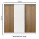 Ver imagem 5 de Guarda Roupa Casal 100% Mdf Madesa Royale 3 Portas de Correr