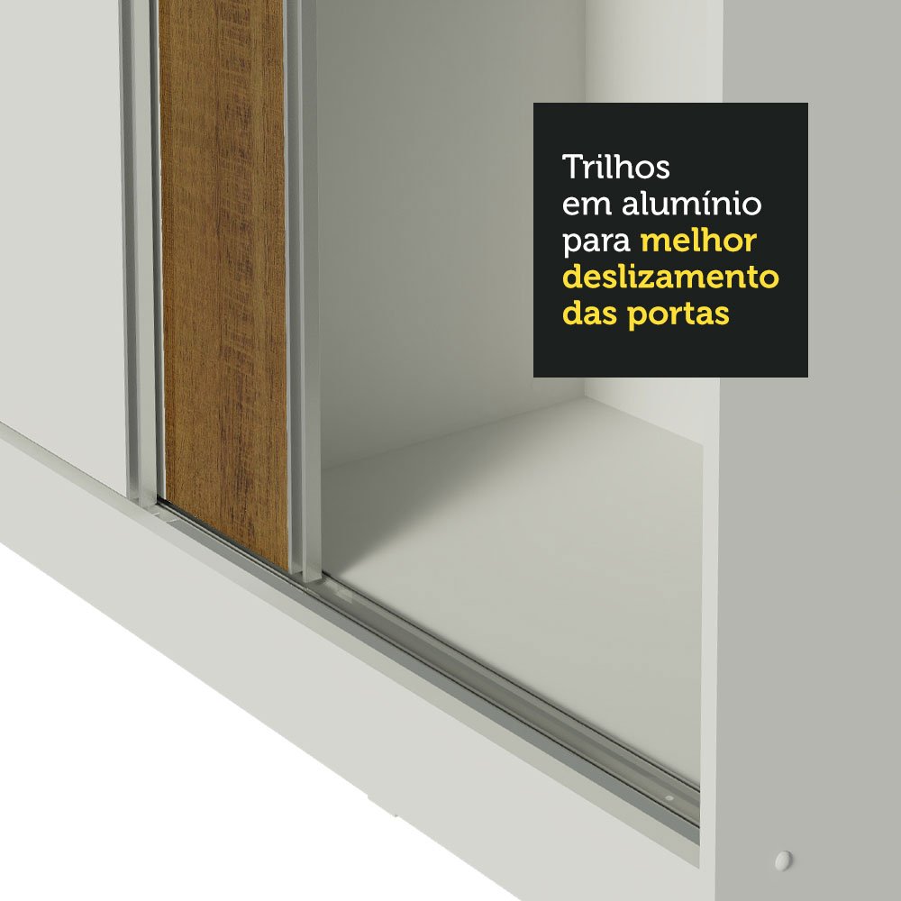 Guarda Roupa Casal 100% Mdf Madesa Royale 3 Portas de Correr - 10