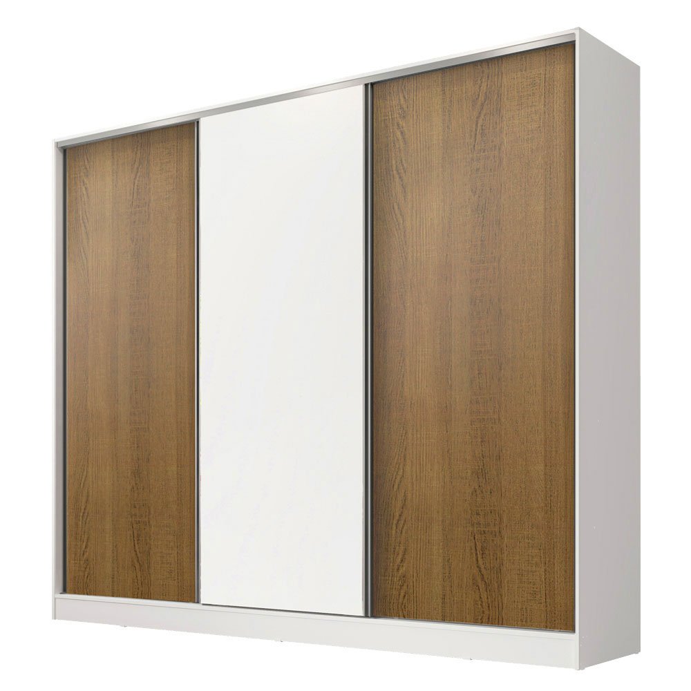 Guarda Roupa Casal 100% Mdf Madesa Royale 3 Portas de Correr - 4