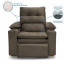 Ver mais imagens de Poltrona do Papai Reclinável Retrátil Bonari Veludo Capuccino - Loja Sheep