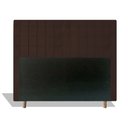 Ver imagem 1 de Cabeceira Estofada Paris 140 cm Para Cama Box Quarto Casal MV Estofados Suede Marrom