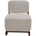 Ver imagem 2 de Poltrona Decorativa Orgânica Sala Living Pés Madeira Luiza L02 Bouclê Creme - Lyam Decor
