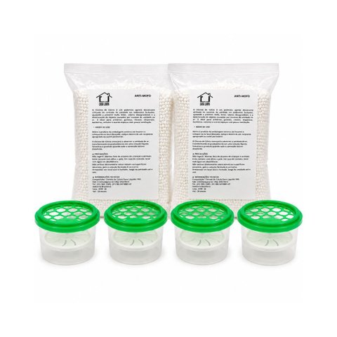 Kit 2 Antimofo Tira Umidade Odores Mau Cheiro Casa Limpa 2kg
