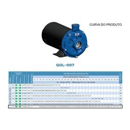 Bomba Scharpia Monoestágio Gol-007 H 3cv Trifásico 220/380v Azul 220/380 (t) - 3