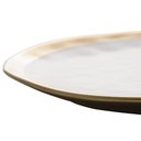 Ver imagem 5 de Prato Raso de Porcelana Dubai Branco e Dourado 25,5cm