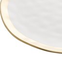 Ver imagem 4 de Prato Raso de Porcelana Dubai Branco e Dourado 25,5cm
