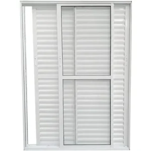 Porta de Aluminio Balcão 3 Folhas Móveis Com Trinco 2,10 x 1,20cm