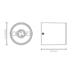 Spot de Sobrepor Taschibra Cannon Ar111 Gu10 Redondo Bivolt Preto - 2