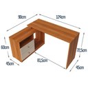 Ver imagem 5 de Mesa para Computador Flex em L ou Linear com Corrediças Telescópicas e Puxadores ABS Jequitiba/Off