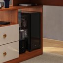 Ver imagem 7 de Mesa para Computador Flex em L ou Linear com Corrediças Telescópicas e Puxadores ABS Jequitiba/Off