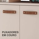Ver imagem 5 de Rack Ímpar para Tv 65'' Puxadores em Couro e Pés Abs:cinamomo / Off