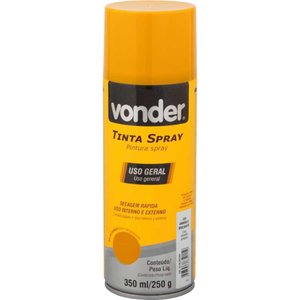 Tinta Spray Acrílica Amarelo 350ml/250g Vonder
