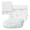 Ver imagem 1 de Jogo Lençol Berço Americano 3pçs Cerejeira Rosa Pêssego -hug